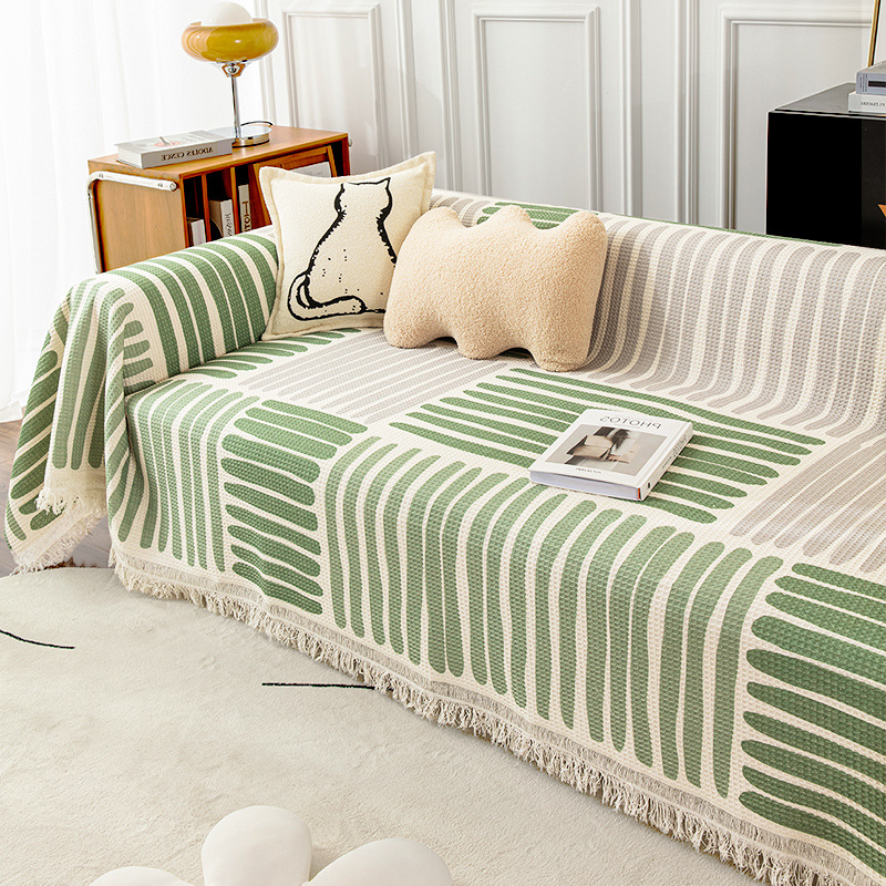 北欧ins风沙发毯沙发巾盖布户外客厅沙发盖巾双面靠加厚背巾露营详情3