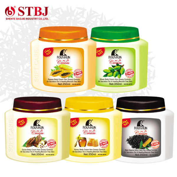 ROUSHUN body cream Smooth Papaya/Olive/Cocoa/Honey/Black Sesame Moisturizing Cream pic 2