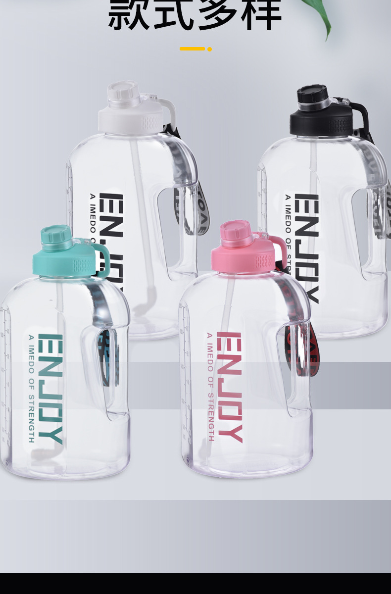 This ton-ton bucket sports water bottle with a built-in phone stand has a large capacity to meet the daily water demand. It is a special water cup for sports pic 5