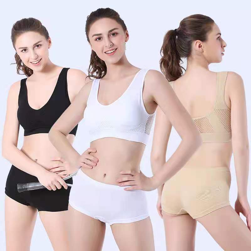 Sujetador deportivo rejilla calado respiratorio sujetador deportivo cross border tallas más grandes yoga running fitness ropa interior deportiva pic 1