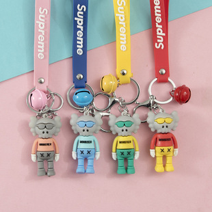 创意可爱卡通软胶宇航员钥匙扣太空人汽车钥匙链情侣包挂件小礼品详情19