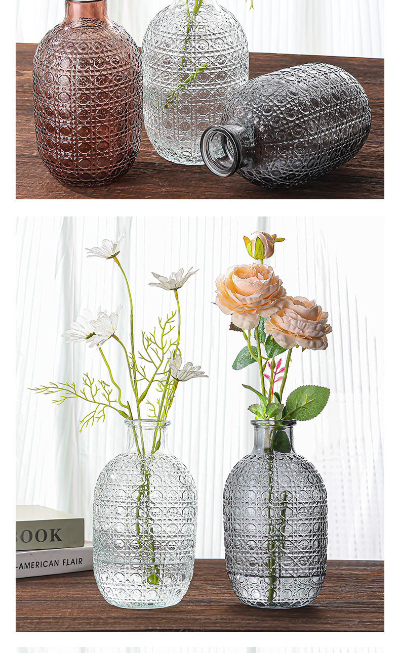 跨境新品 欧式风格 玻璃花瓶 ins风格 客厅桌面水养 插花瓶 创意装饰花瓶 水培摆设 其他分类详情10