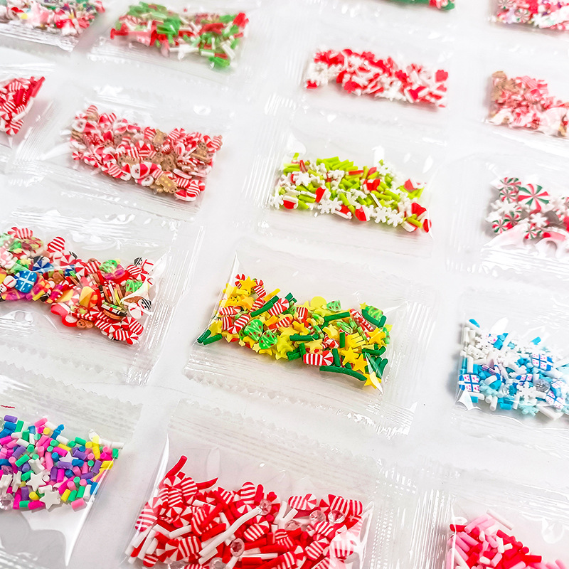 Christmas soft clay 3-gram set, nail art slices, creative combination, DIY packaging, cross-border Guka party decoration accessories pic 14