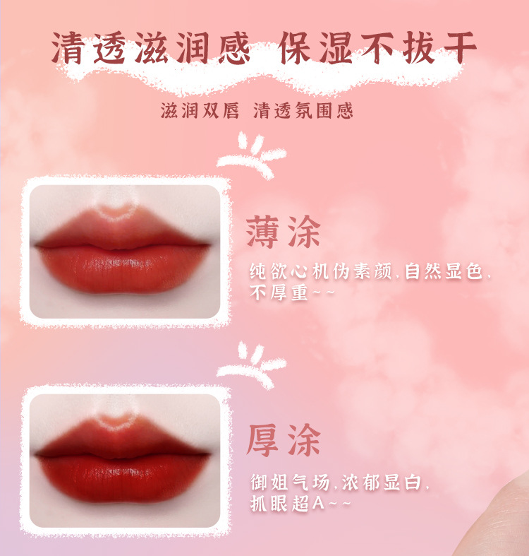 Maxfine Moisturizing Soft Mist Lip Gloss Velvet Matte Lip Mud Long-lasting Color Lipstick wholesale exclusively for export pic 4