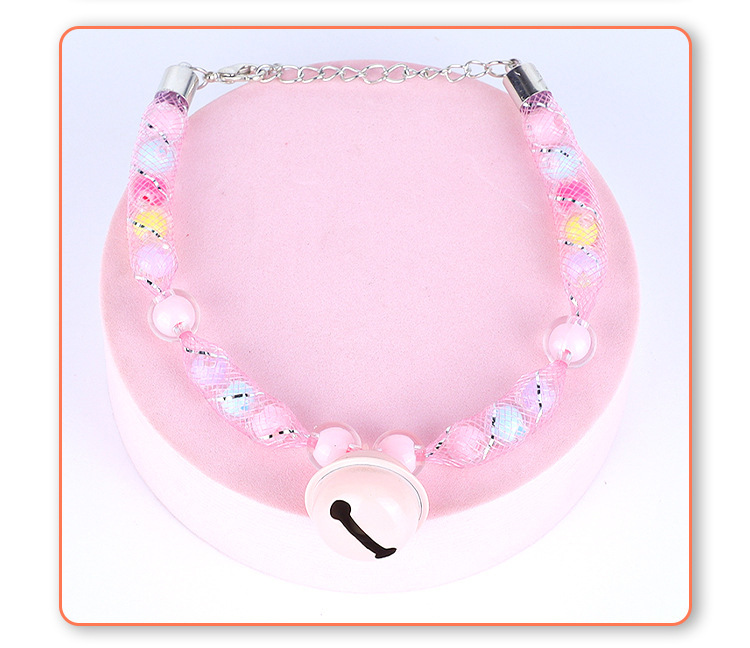 New cat with bell collar, cat bell dog neck accessory, adjustable small dog retractable collar pic 8