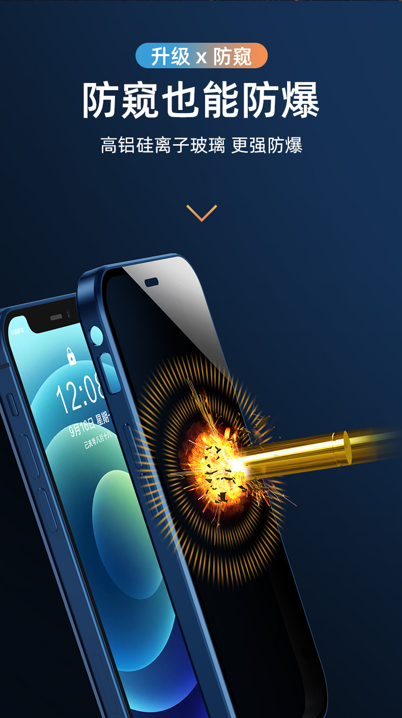 Dual-clip Magneto phone case for iPhone15promax and metal protective case for iPhone 14 pic 6