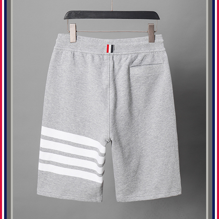 TB teñido teñido cuatro barras rayas moda hombre verano moda pantalones de algodón moda marca pantalones medios pantalones deportivos pantalones casuales hombres pic 43