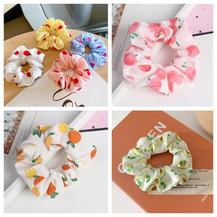 Korean version of ins alloy chain hair band, simple woven hair tie for women, high-elasticity colorful hair tie, small chanel-style hair accessory pic 13