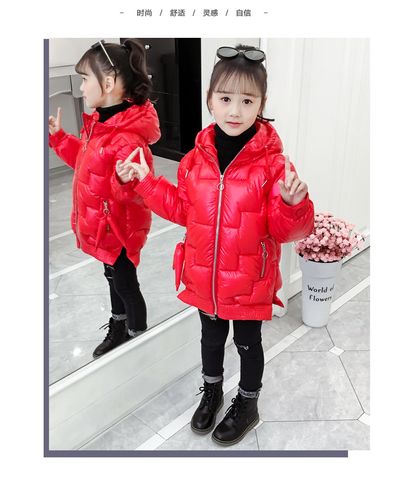 2022 New style of winter cotton-padded clothes for girls: Stylish and casual cotton-padded clothes for little girls, thickened Korean version for big kids to wear outside in winter pic 11
