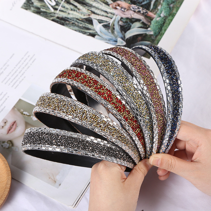 韩版珍珠头箍女士发箍拼接头饰民族风情宽边压发圈百搭发饰多样款式详情11