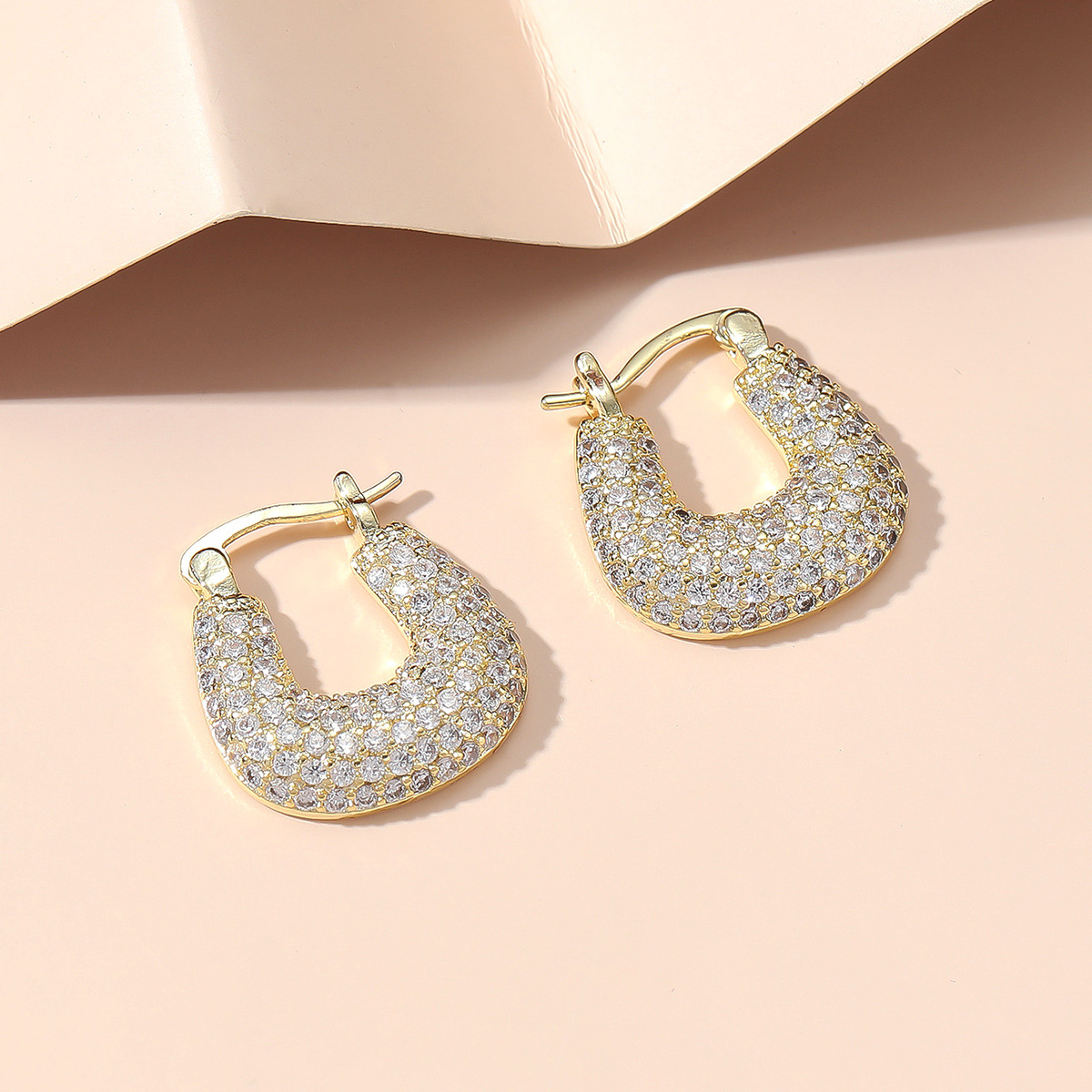 潮流水滴耳环女小众轻奢气质时尚感耳饰爆款铜镶锆石银针耳坠批发详情4