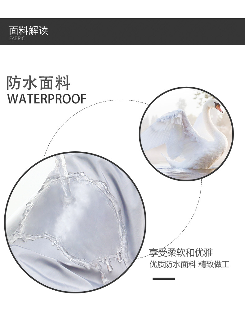 Wholesale of extended and enlarged waterproof sleeve sleeves in solid color, oil-proof, labor protection sleeves for men and women, adults and students pic 6