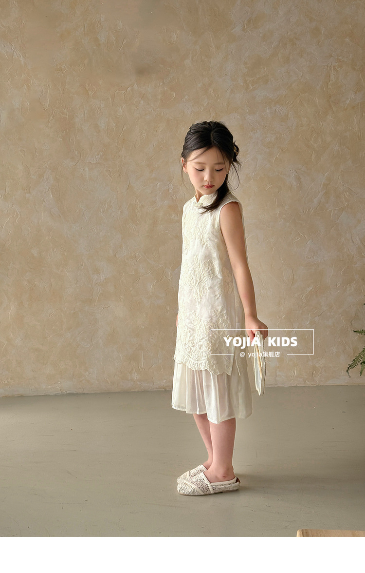 国潮YOJIA女童国风连衣裙夏装2025新款中式超仙女孩公主裙儿童节裙子详情29