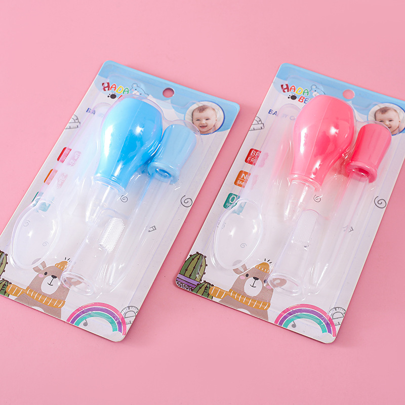 Baby feeder set, dropper feeder, spoon, finger toothbrush, nasal aspirator, care and cleaning 4-piece set pic 9