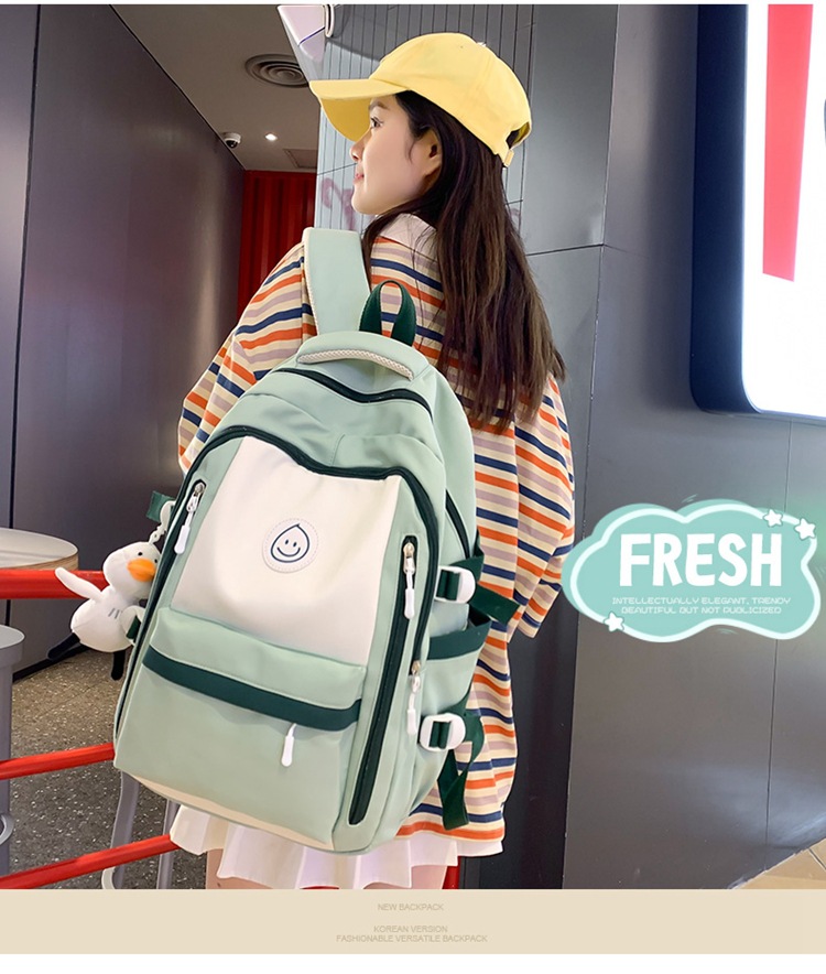 2023 fashionable student backpack, Japanese style Instagram simple Korean version backpack for junior high school, senior high school and college students pic 4