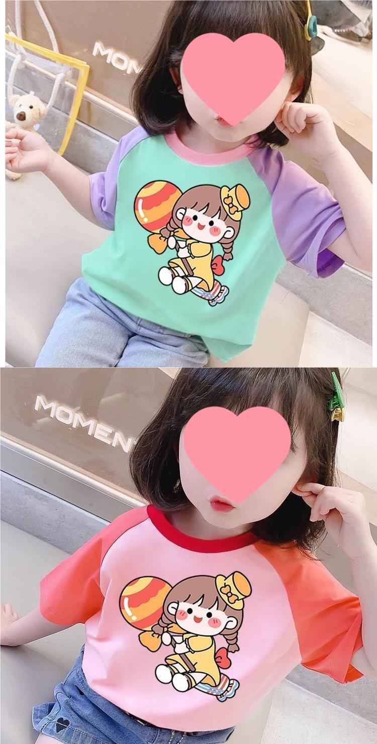 女童打底衫新款儿童短袖t恤宝宝薄款上衣洋气小孩子衣服3详情6
