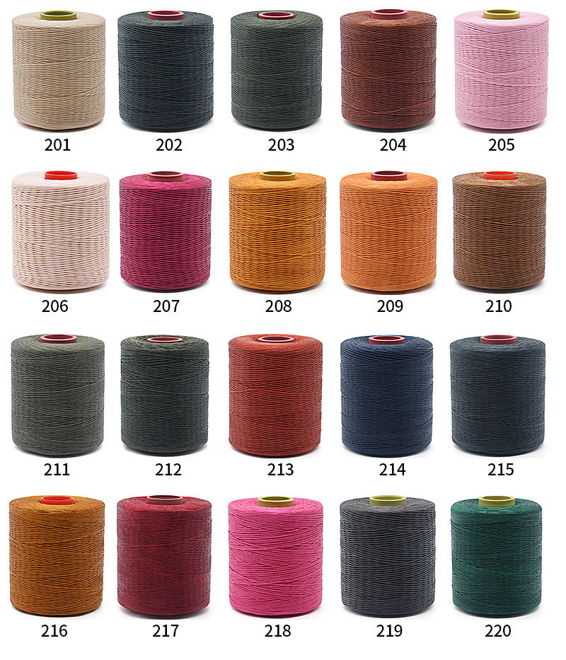 Kangfa Flat wax thread diy hand-sewn leather wax thread Leather goods hand-woven wax thread 210d polyester flat wax thread pic 15