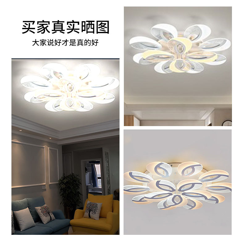 Lámpara de techo slim flor perfilada led luminaria iluminación moderna y minimalista acrílico sala de estar dormitorio techo luz pic 19