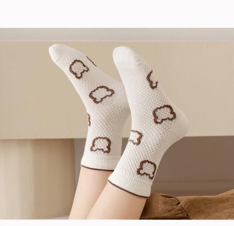 新品袜子女童春秋季儿童中筒女孩中大童抗起球学生薄款卡通棉袜冬详情11