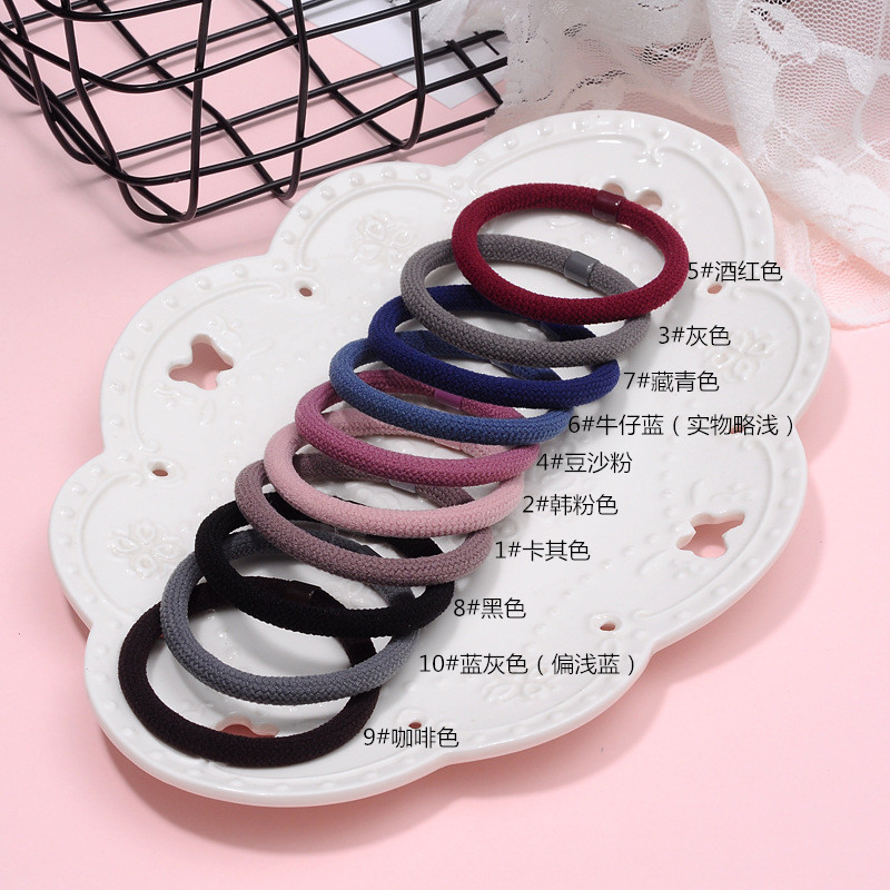 New durable, non-tangling, versatile woolen hair bands, hair ties, hair accessories, leather bands, hair ties and hair accessories are available in multiple colors pic 4