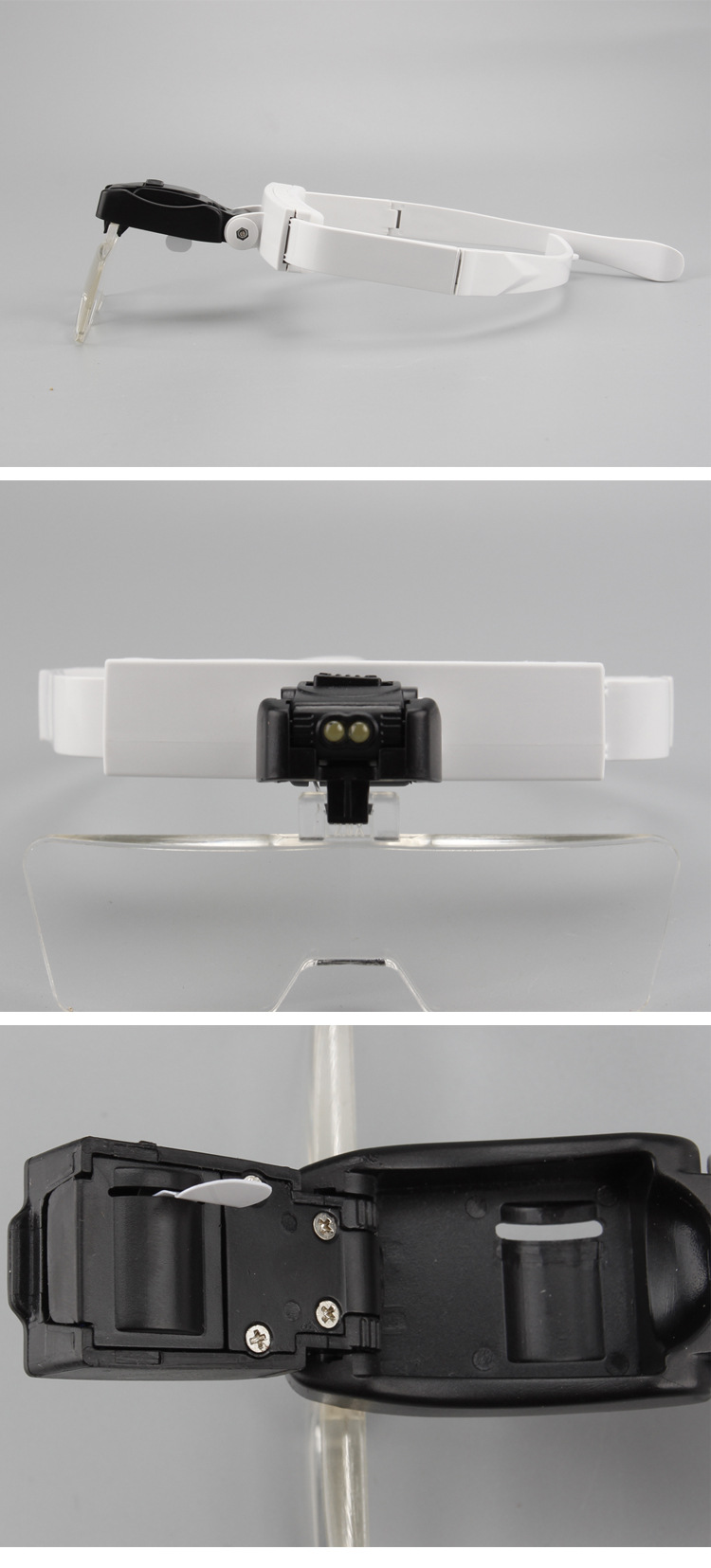 LED light 9201 head-mounted glasses, high-definition acrylic multi-magnification lenses, reading electronic repair magnifying glass pic 12