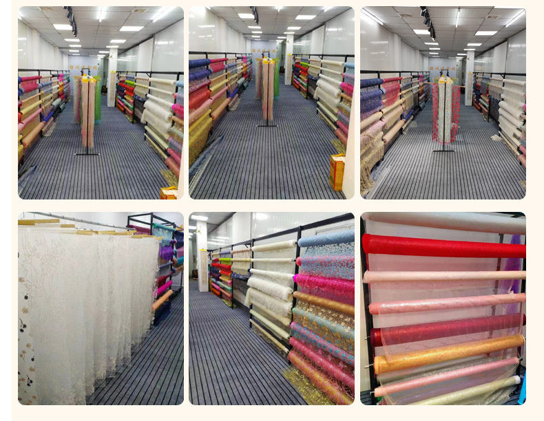 K145 patterned wedding dress fabric in stock, featuring a mesh fabric with gold sheets and gold spray patterns pic 27