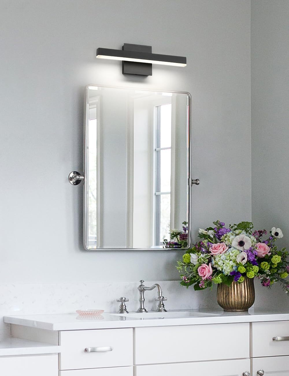 Cross-border exclusive LED bathroom mirror, front light, bathroom lighting, supplementary light, cabinet light pic 5
