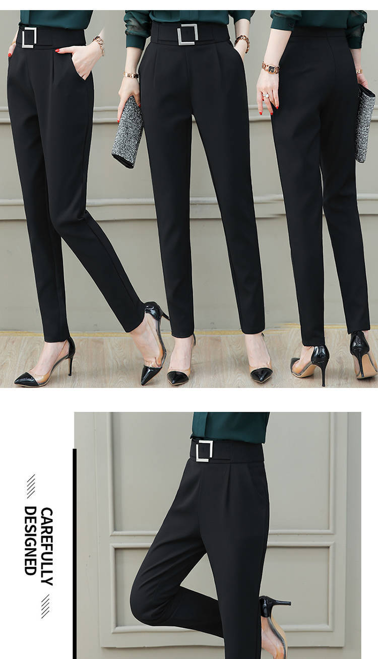 Spring and autumn new high-waisted elastic suit Harem pants, fashionable and stylish plus-size pants, loose and slimming casual pants for women pic 10