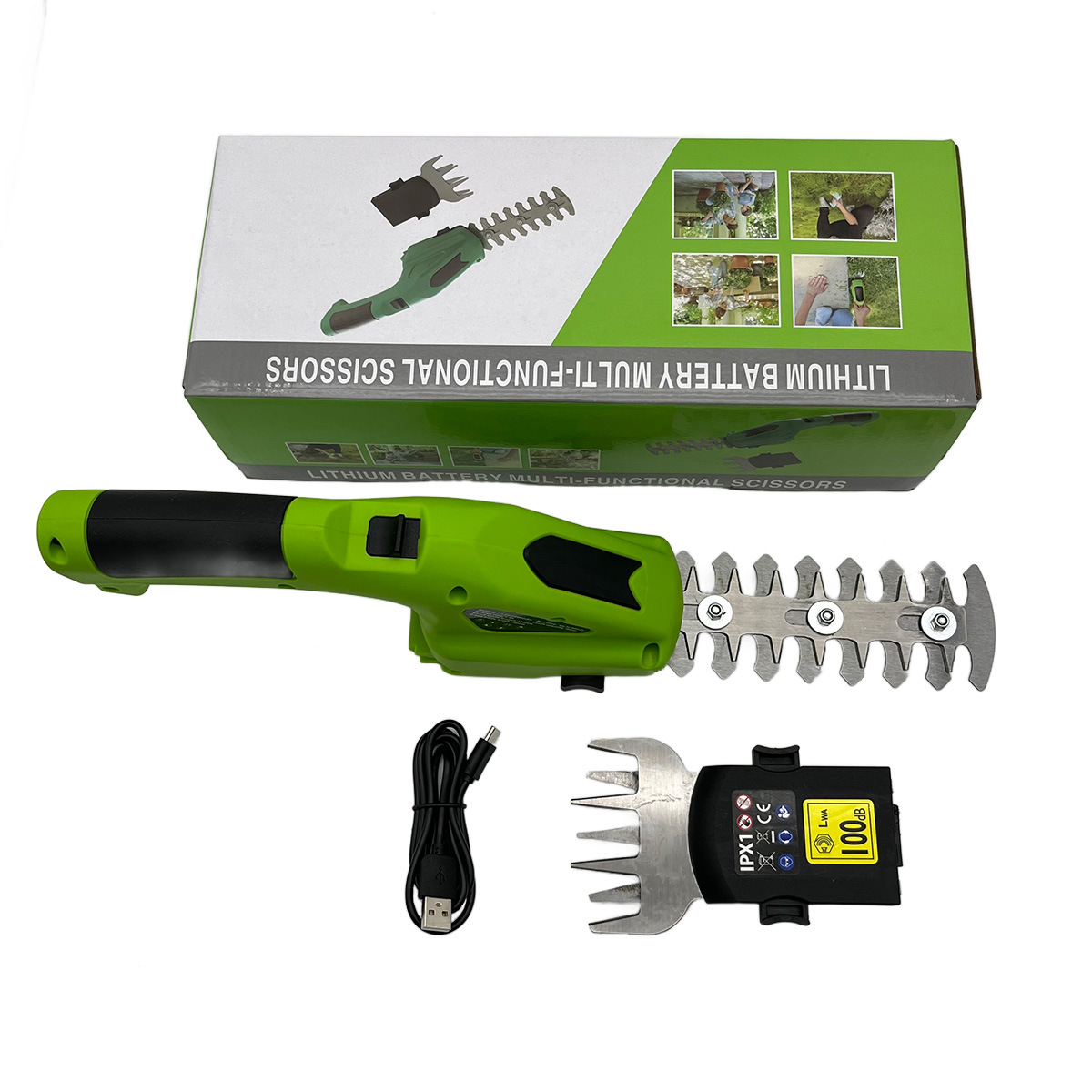 Electric fence shears, rechargeable pruning shears, lawn mowers, lithium battery-powered one-handed hedge trimmers, gardening and garden tools pic 2