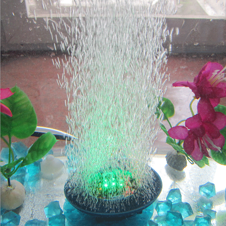 Aquarium LED seven-color gas stone oxygen-increasing light, aquarium gas stone with light, fish tank stone, landscape stone pic 21