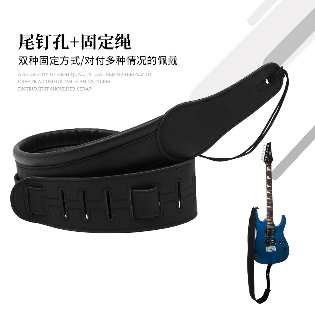 GS-06 guitarra bajo engrosado y ensanchado cortex ajustable correa de hombro de descompresión cortex guitarra correa instrumentos al por mayor pic 5