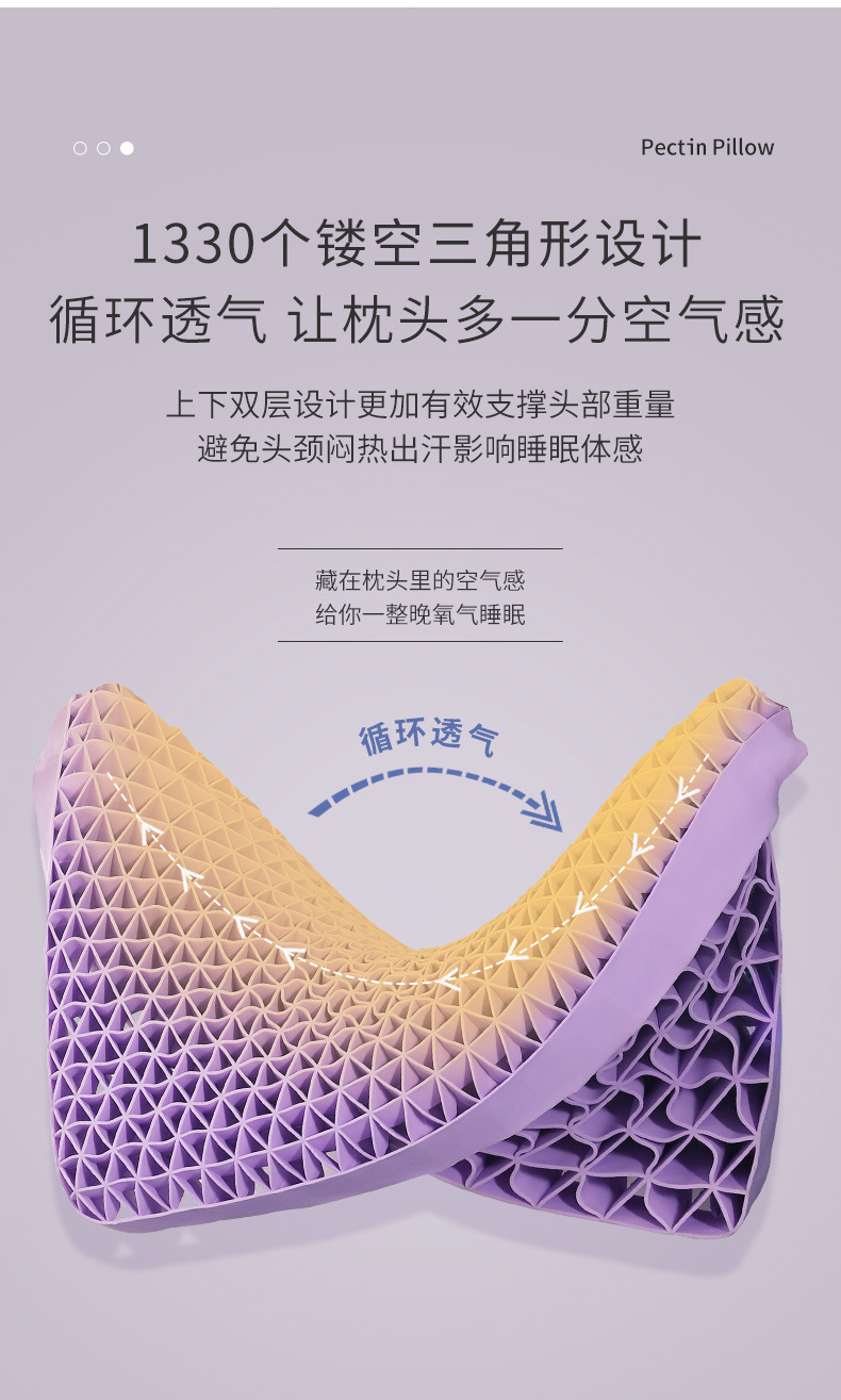 The non-pressure TPE pectin adult cervical spine protection pillow is skin-friendly, breathable, cool and washable pic 8