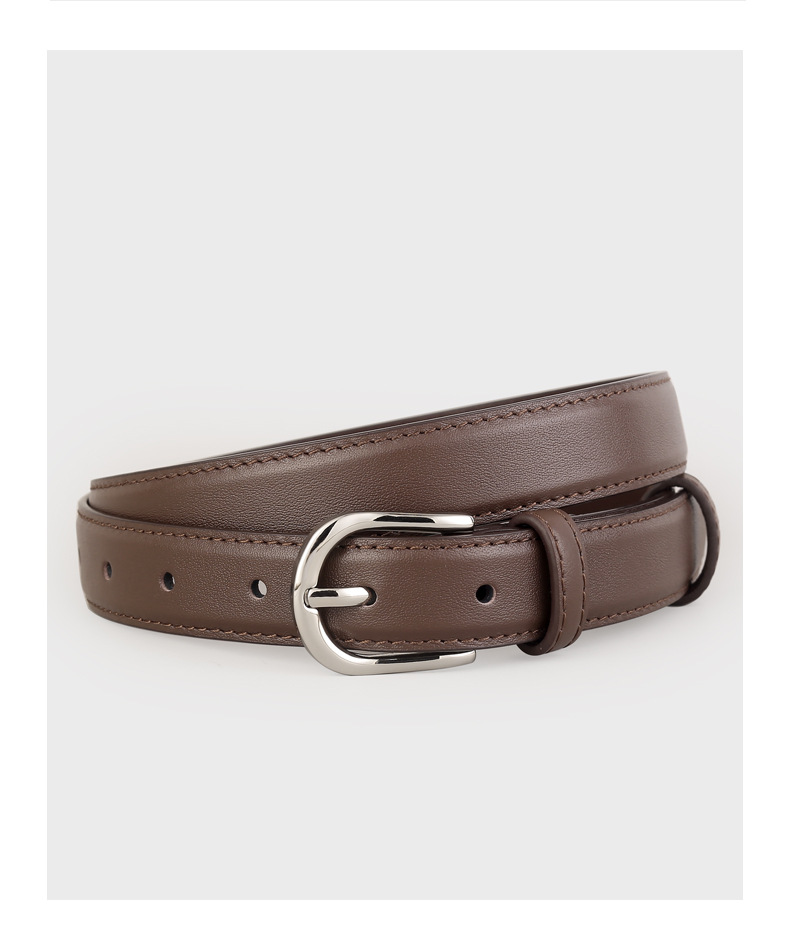 Leather belt for women 2025 new style top layer cowhide needle buckle belt decoration with denim belt direct supply from the manufacturer pic 18