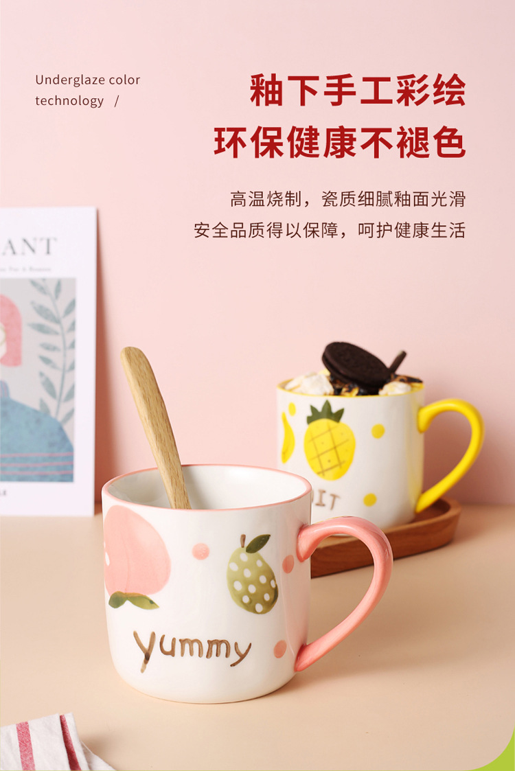 创意早餐杯子卡通陶瓷马克杯 个性潮流喝水杯家用咖啡杯男女茶杯详情4