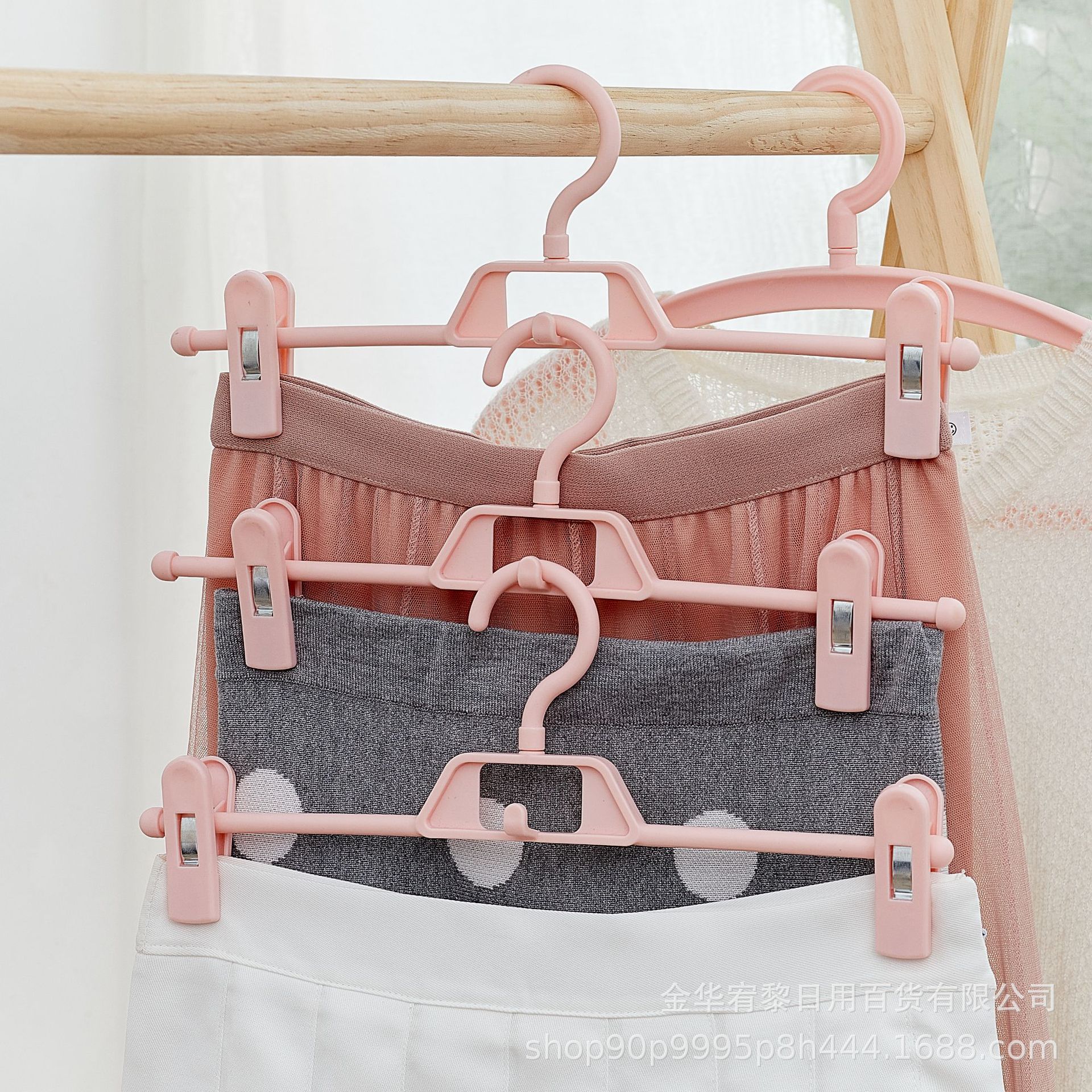 Trouser rack, undergarment rack, home seamless storage, trouser hanger, clothing store plastic trouser hanger, JK skirt clip, anti-burst pleated hanger pic 4