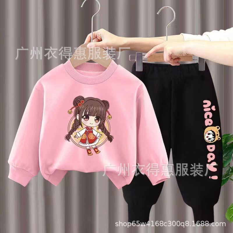 Otoño invierno 2022 nuevo medio niño cuello redondo sudaderas dos piezas tendencia niños deportes sudaderas sudaderas venta al por mayor pic 6