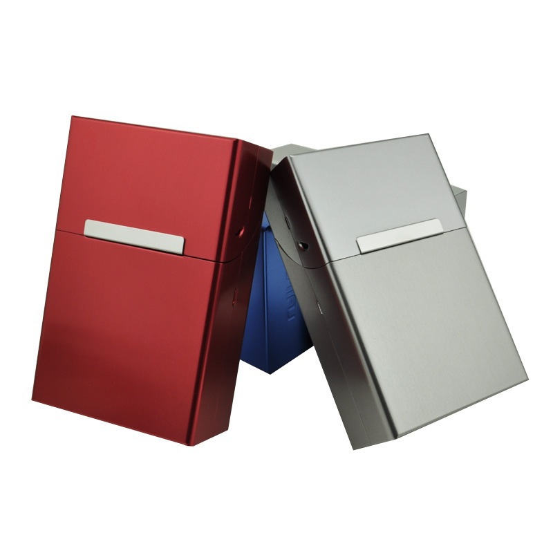 The magnetic flap aluminum cigarette box is pressure-resistant, moisture-proof, portable and can hold a whole pack of cigarettes. It can be placed in a personalized laser 20-cigarette box pic 33