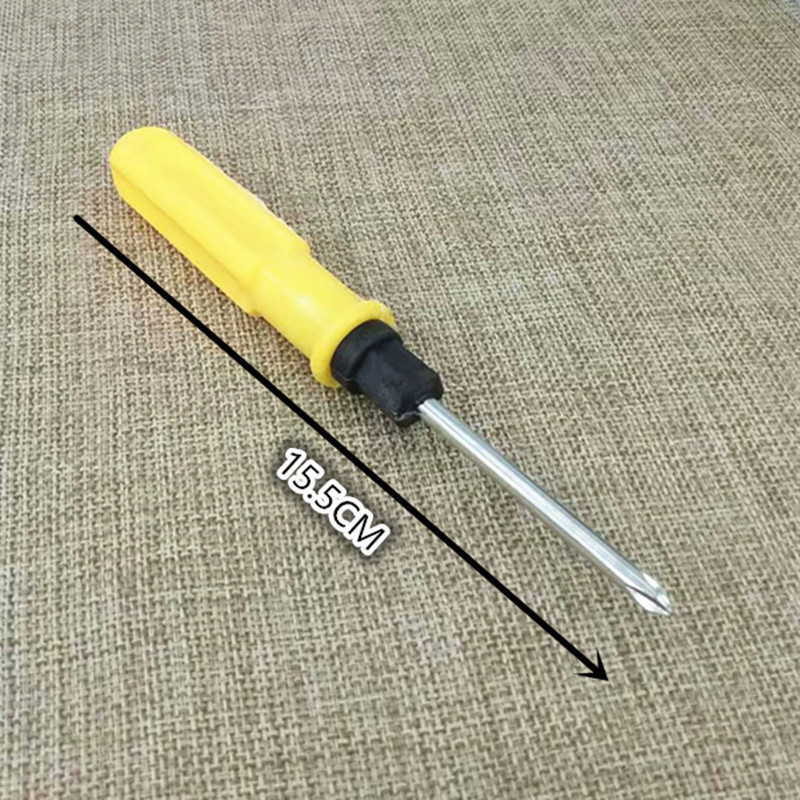 Wholesale three-inch yellow dual-purpose screwdrivers, cross-head screwdrivers, one-yuan and two-yuan supplies from the manufacturer pic 3