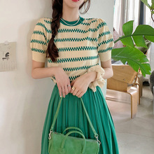 明星同款碎花连衣裙女2023春新款韩版气质长袖印花V领裙子潮详情9