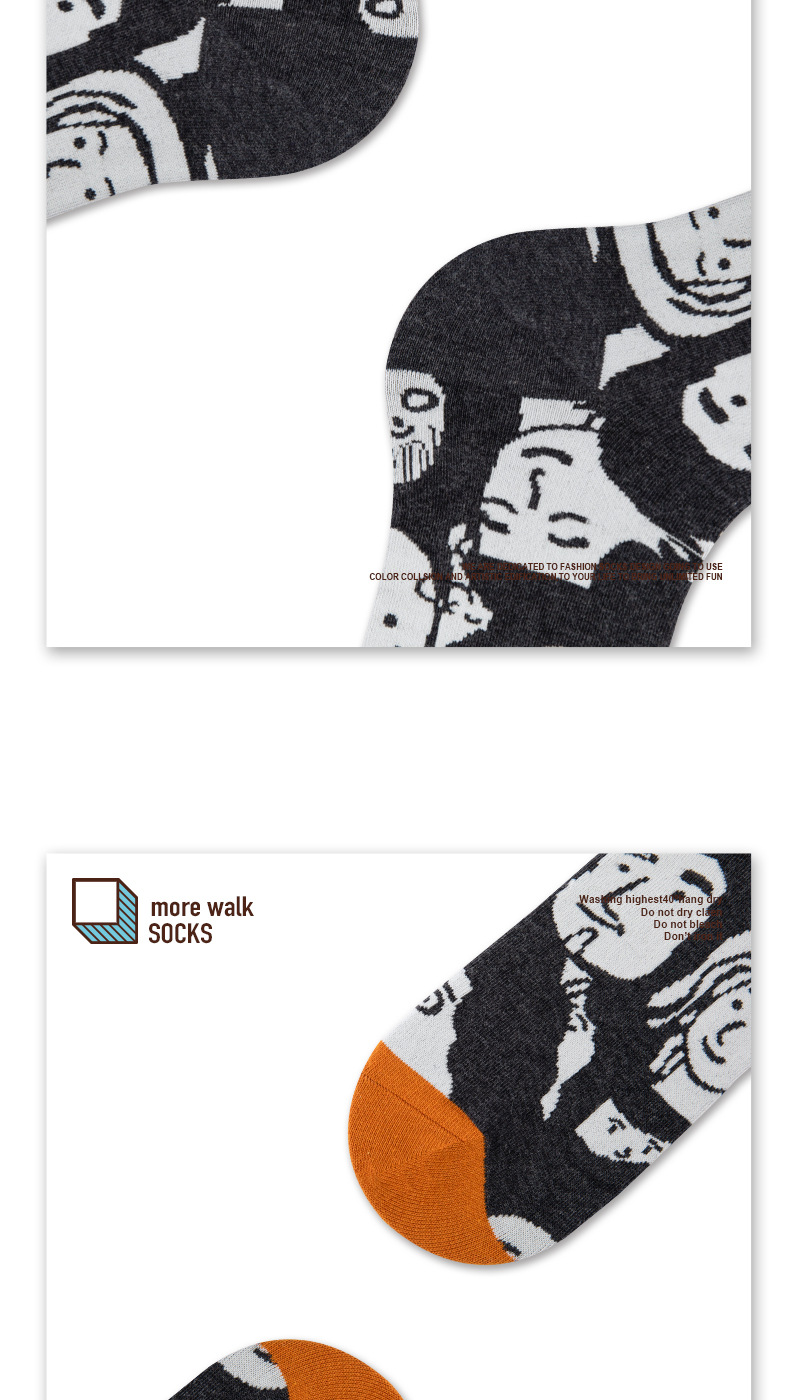New mid-calf socks for autumn and winter, made of cotton for both men and women, with a unique European and American style, are popular on Instagram streetwear pic 10