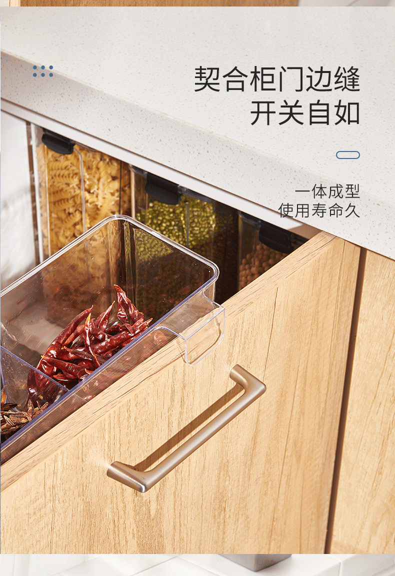 W15-A69-72 Kitchen wall-mounted trash can, transparent PET cabinet door, hanging storage box for small items on the desktop pic 10