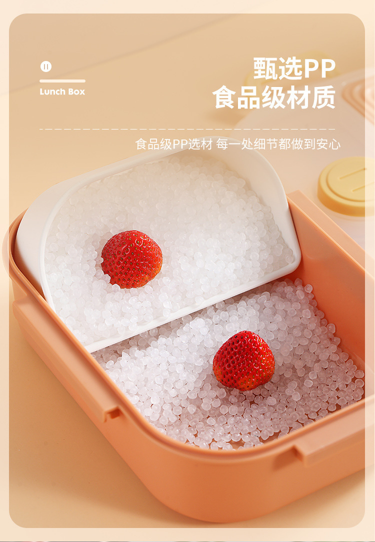 304不锈钢学生食品级塑料饭盒 创意酱料盒健康轻食便携便当盒餐盒详情4