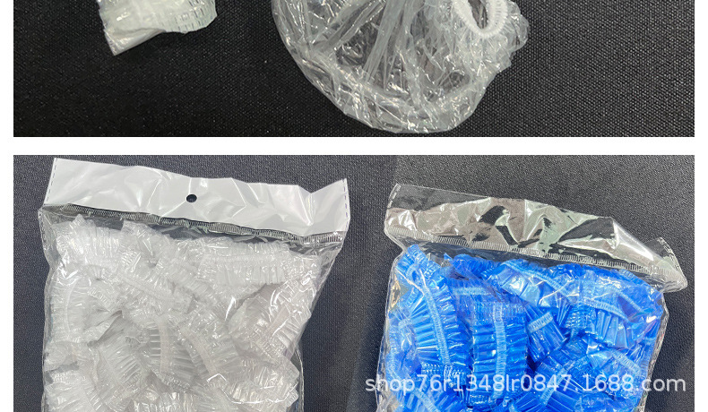 俊达一次性耳套防水护耳淋浴美容院染发专用PE耳套加厚松紧口厂家详情23