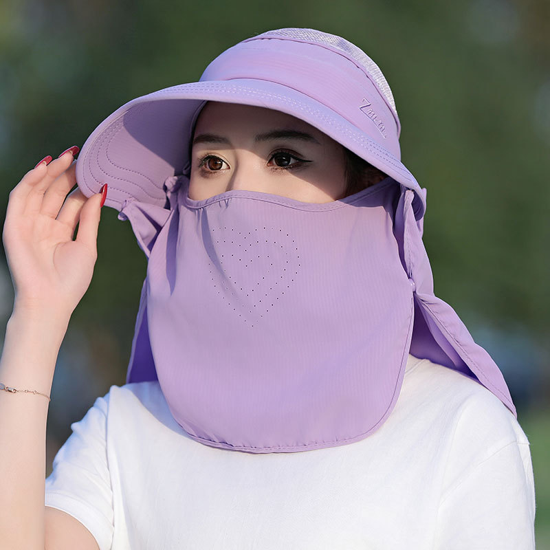 多功能可拆卸遮阳帽子女士夏季大沿防晒沙滩渔夫帽多种戴法采茶帽详情22