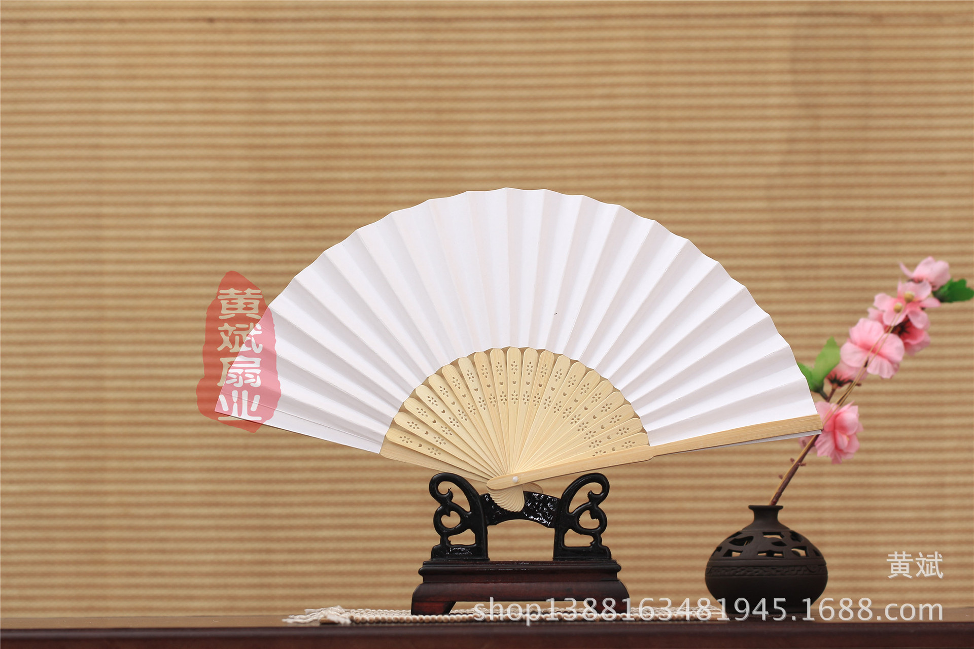 7寸空白折扇儿童绘画涂色纸扇白色彩色扇子幼儿园创意DIY手工材料详情12