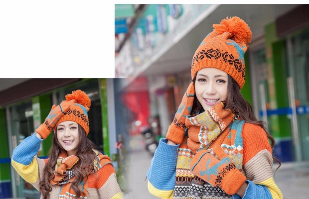 Hat and scarf dual-purpose knitted set, winter outdoor hat set, warm jacquard knitted cap manufacturer wholesale pic 10