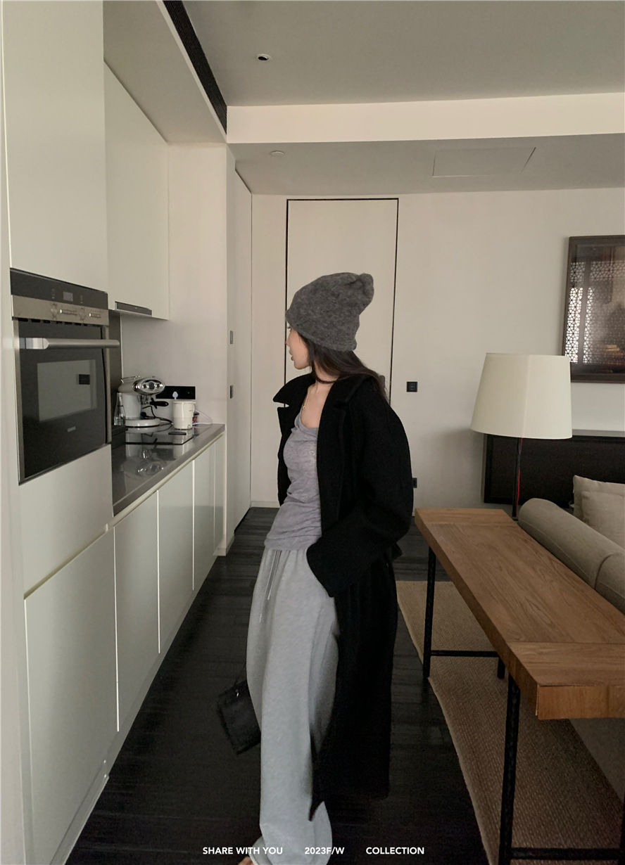 基础款纯色简约百搭舒适慵懒风薄款上衣U领打底衫内搭长袖t恤女详情15