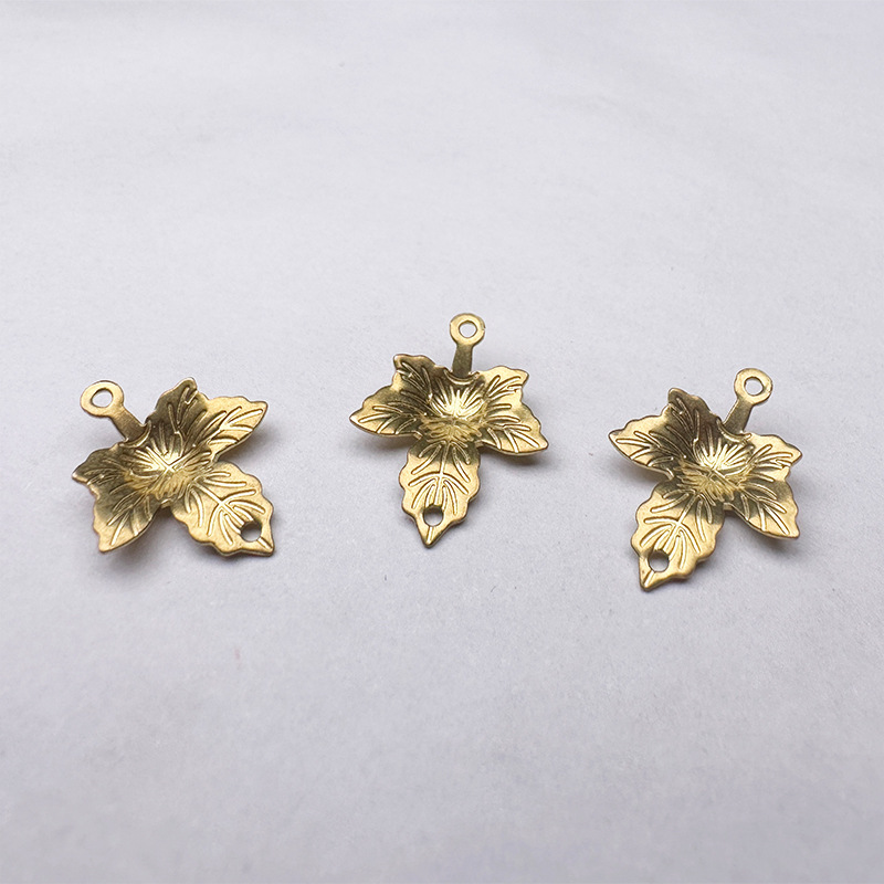 DIY饰品配件 复古 树叶吊坠 枫叶挂坠 手工材料配件详情2