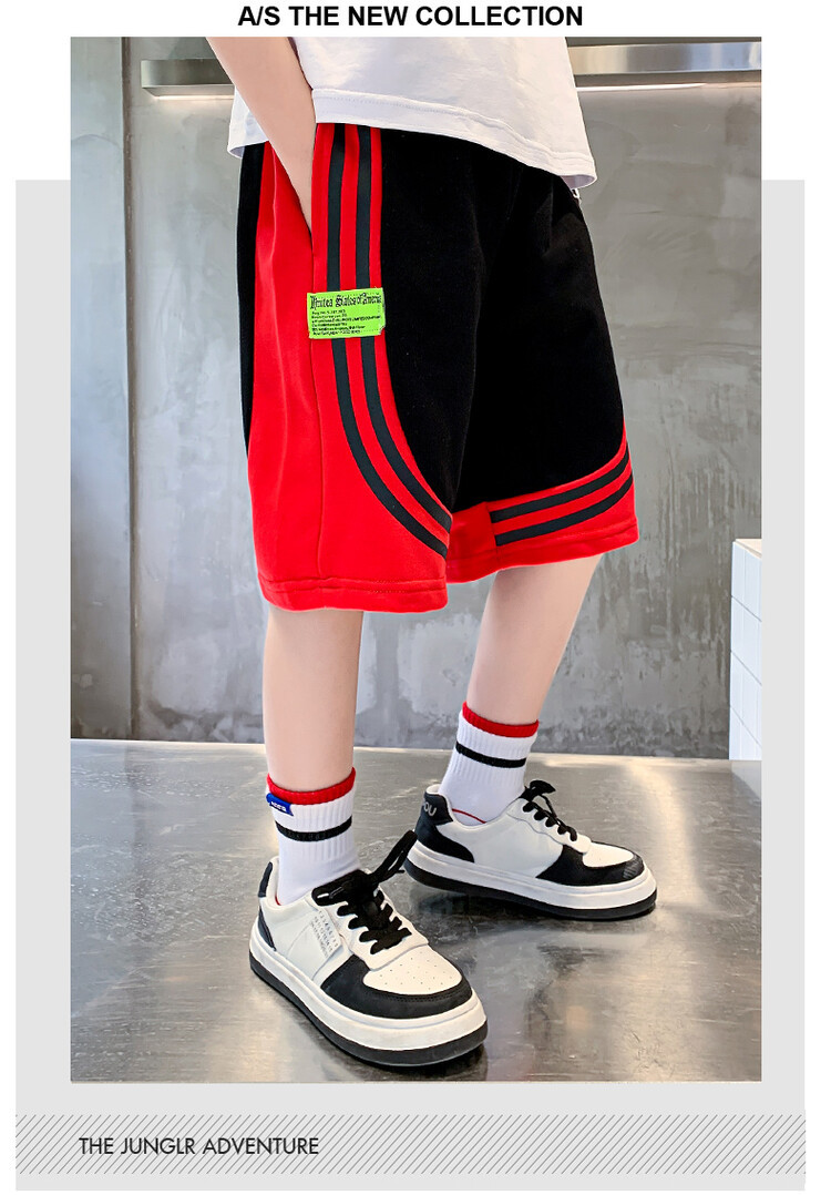 The 2022 new summer loose and stylish cotton capri shorts for boys are a trend of casual summer pants for middle-aged children pic 133