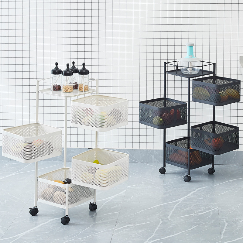 Kitchen vegetable rotating storage rack pic 4